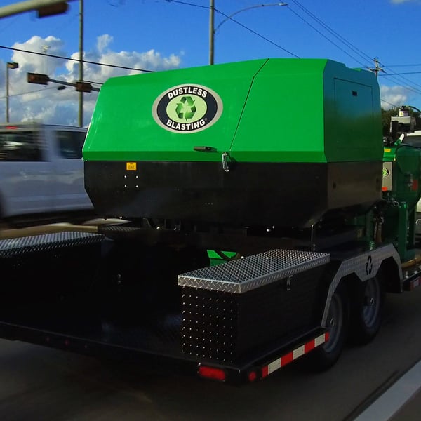 Dustless Blasting's air compressor